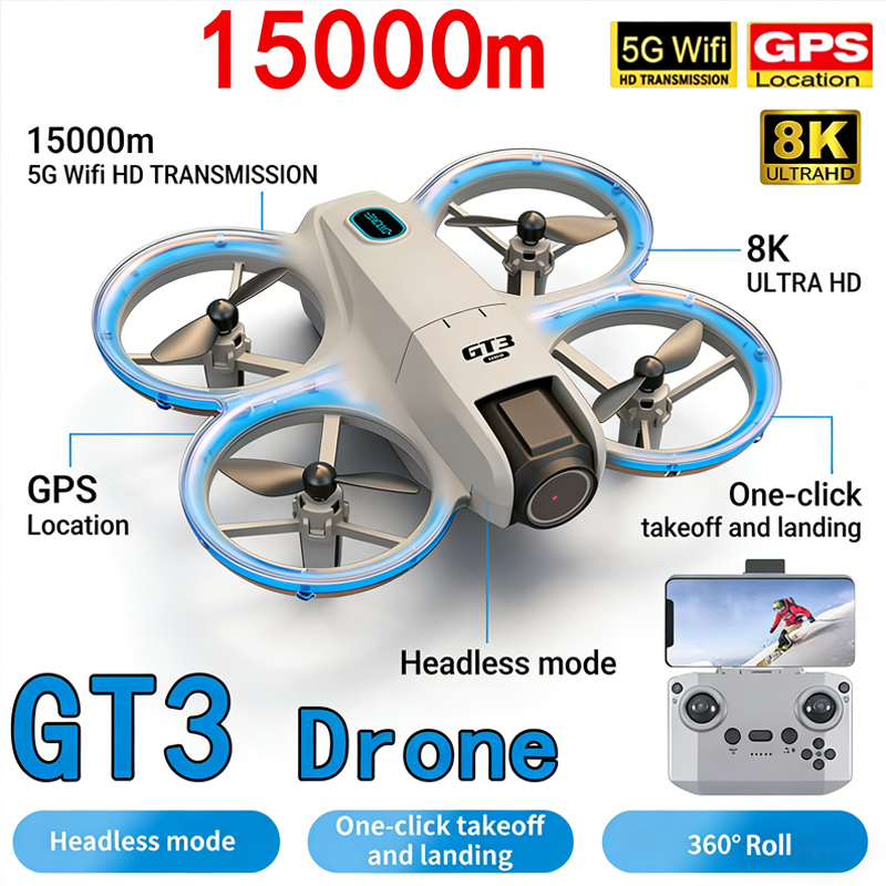 Drone Pro Rc Ufo - طائرة هليكوبتر GT3 MAX جديدة 8K