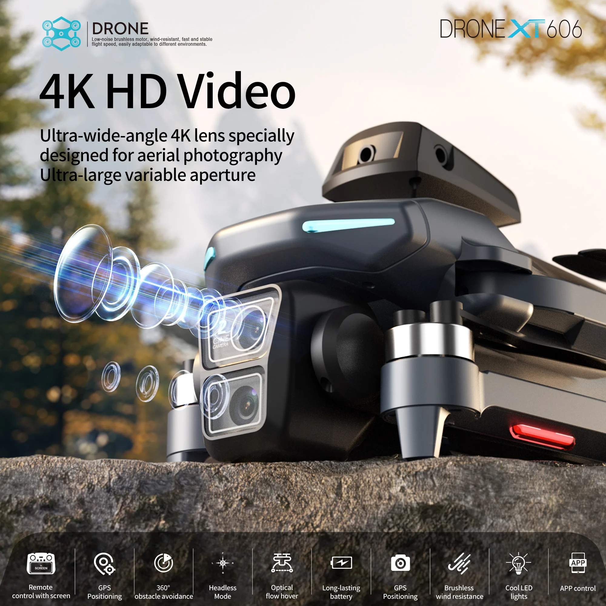 طائرة لينوفو XT606 بدون طيار ا - مراجعة Drone Gps Rc Tt36 وسعره