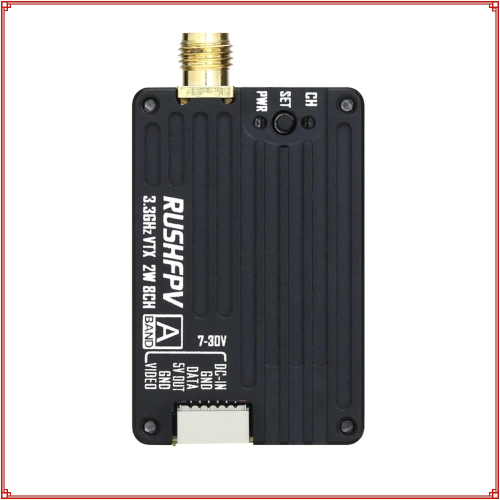 جهاز إرسال RUSHFPV 3.3G 2W VTX - مراجعة Rc Transmitter Drone وسعره