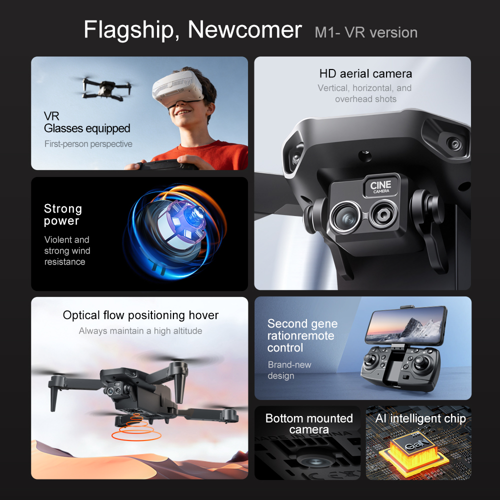 طائرة بدون طيار لينوفو M1/M1VR - مراجعة Drone Gps Rc Tt36 وسعره