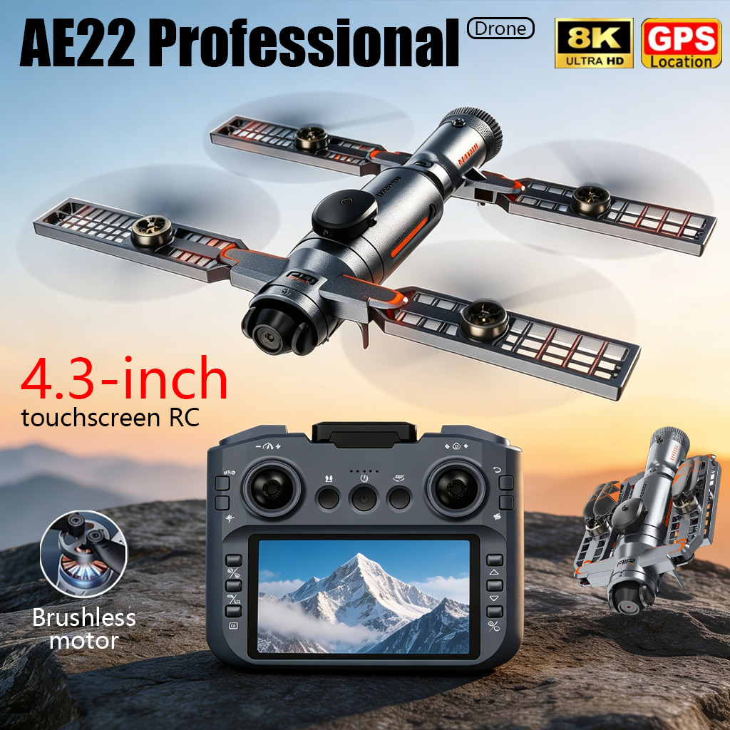 طائرة بدون طيار AE22 PRO MAX ا - مراجعة Drone Rc Price وسعره