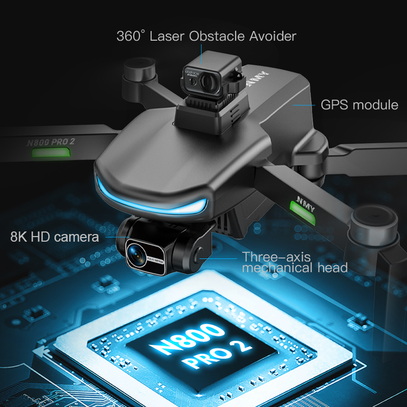 طائرة بدون طيار N800 PRO 2 مع  - مراجعة Drone Gps Rc Tt36 وسعره
