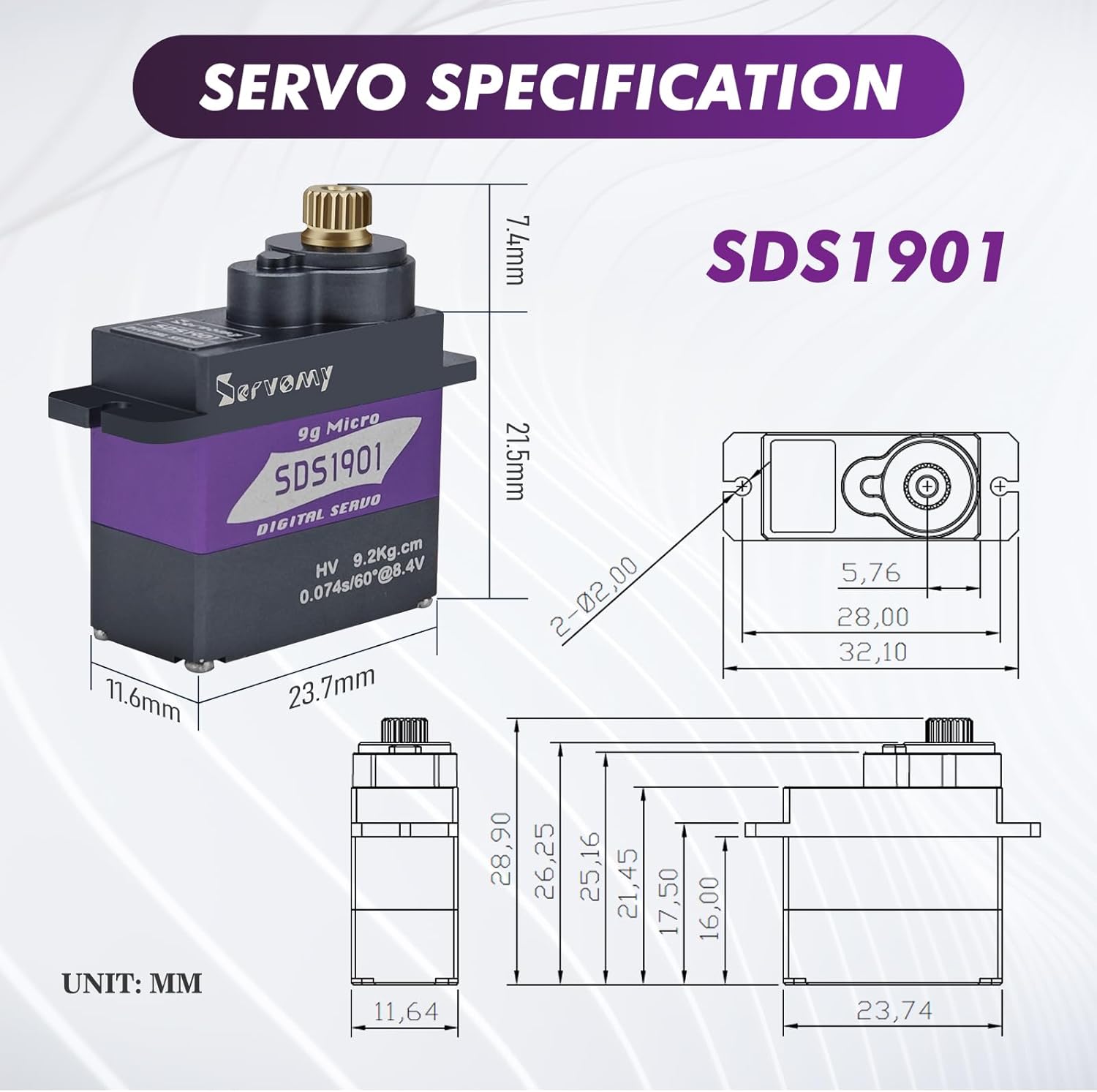 SERVOMY-SDS1901 Digital 9G Mic - مراجعة Drone Rc Car وسعره