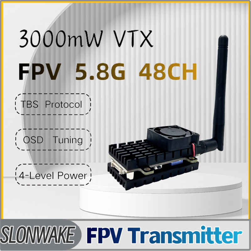 SLONWAKE 5.8G 3000mW محاكاة VT - مراجعة Rc Transmitter Drone وسعره